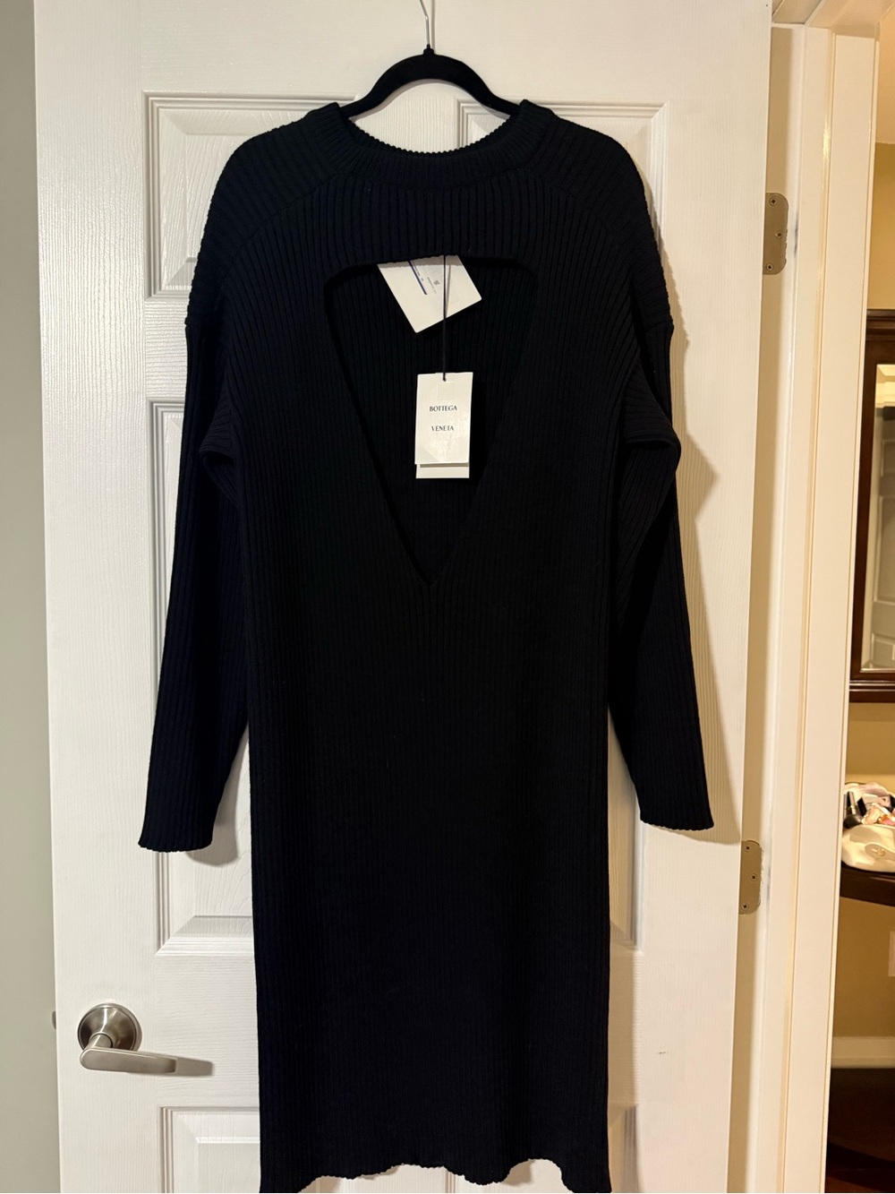 Bottega Veneta - Black Knit Cutout Sweater Dress